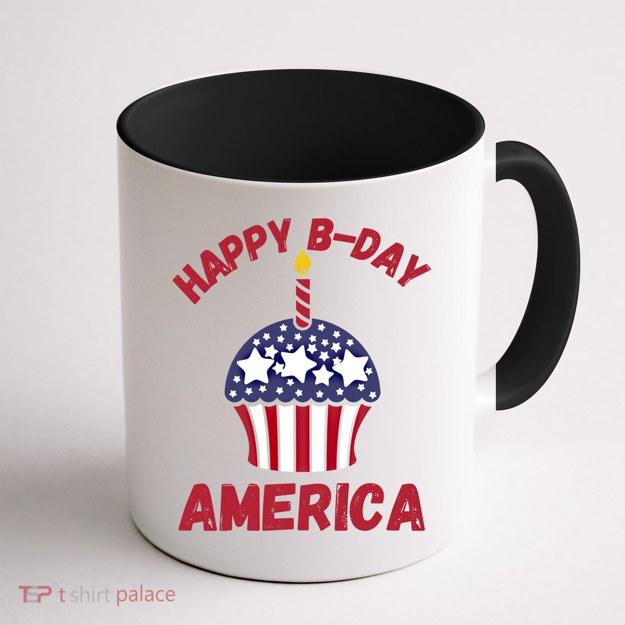 Happy Birthday America Cupcake Fourth Of July Meaningful Gift Coffee Mug