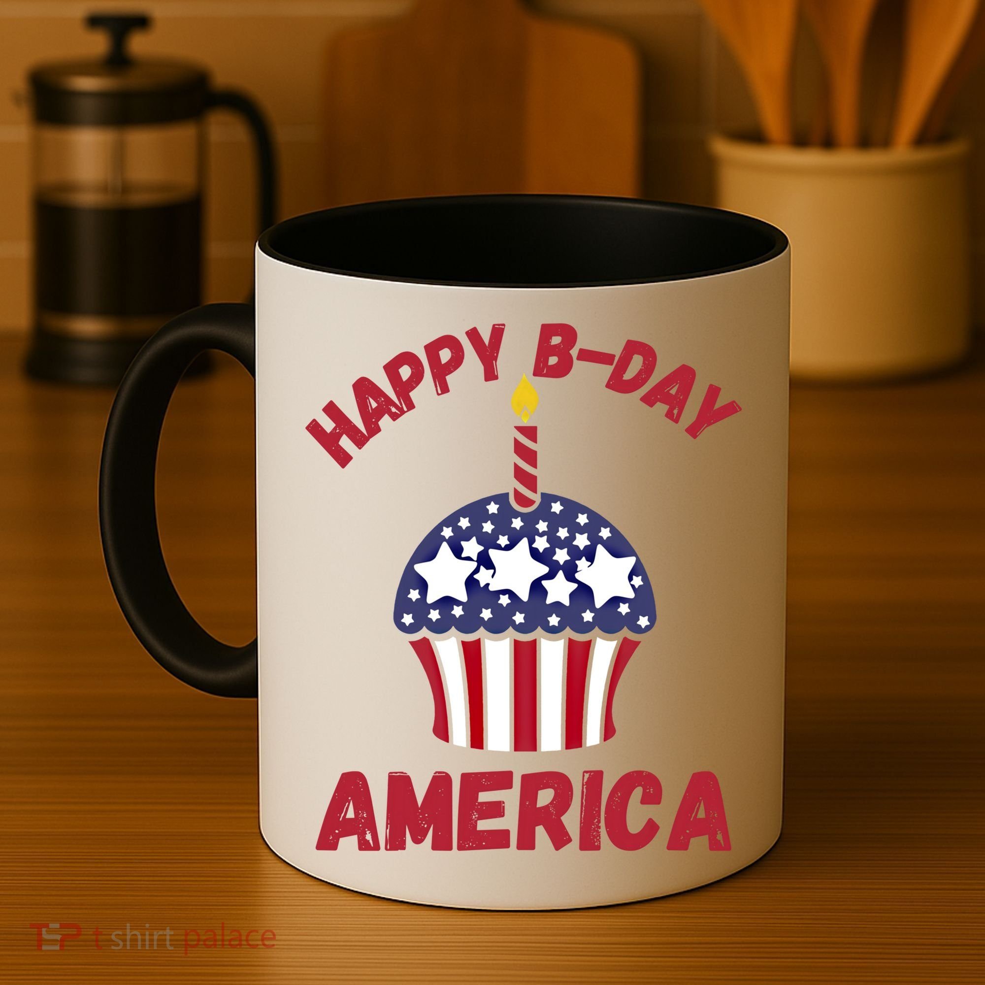 Happy Birthday America Cupcake Fourth Of July Meaningful Gift Coffee Mug