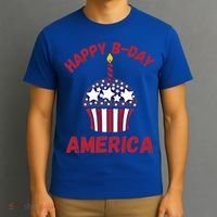 Happy Birthday America Cupcake Fourth Of July Meaningful Gift T-Shirt thumb 3