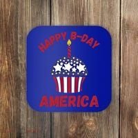 Happy Birthday America Cupcake Fourth Of July Meaningful Gift Coaster thumb 0
