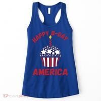 Happy Birthday America Cupcake Fourth Of July Meaningful Gift Women's Tank Top thumb 0