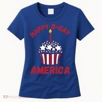 Happy Birthday America Cupcake Fourth Of July Meaningful Gift Women's T-Shirt thumb 0