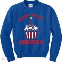 Happy Birthday America Cupcake Fourth Of July Meaningful Gift Kids Sweatshirt thumb 0