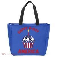 Happy Birthday America Cupcake Fourth Of July Meaningful Gift Tote Bag thumb 0