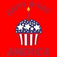 Happy Birthday America Cupcake Fourth Of July Meaningful Gift Santa Hat thumb 1