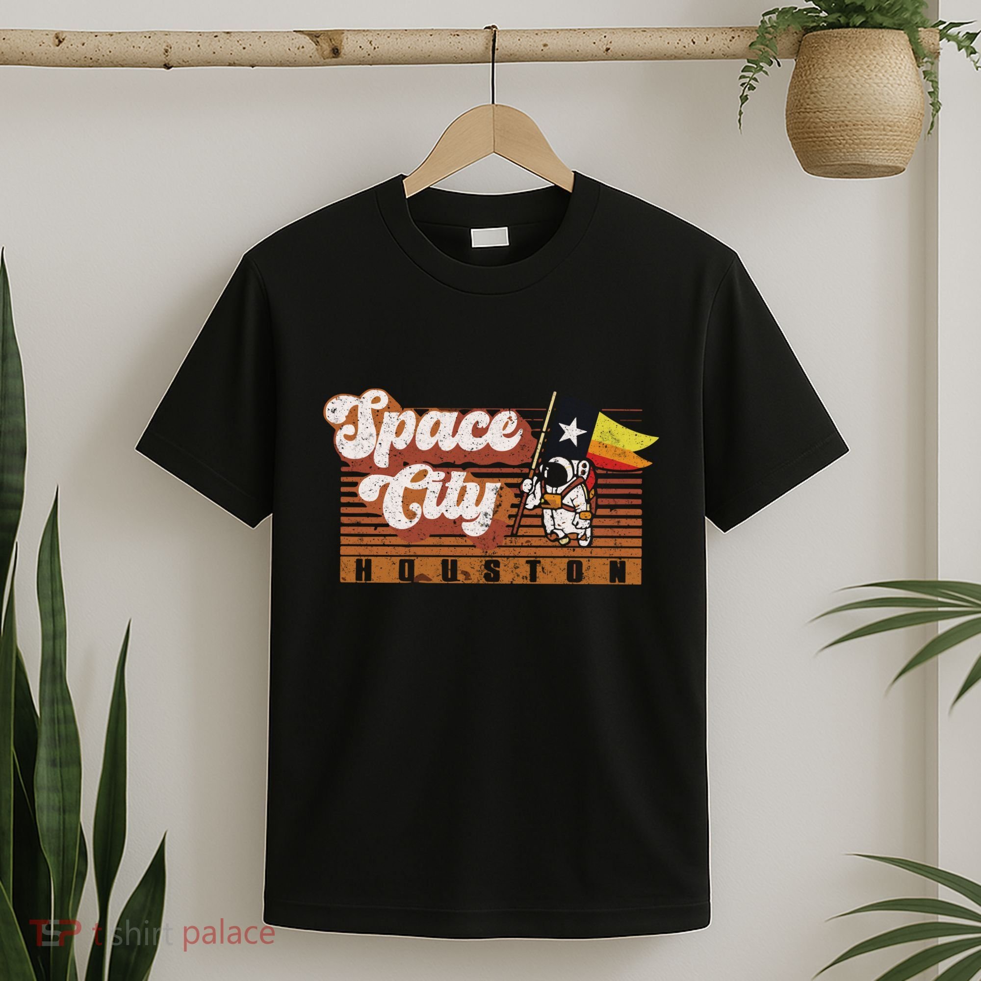 Houston Baseball A Space City Baseball And Vintage Astronaut T-Shirt