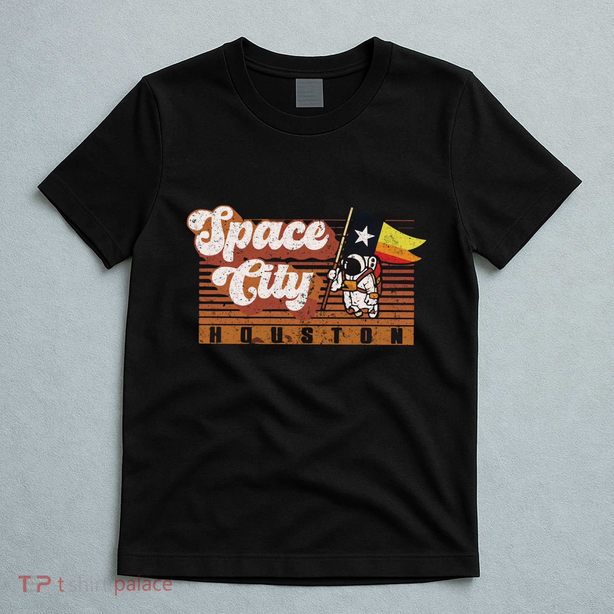 Houston Baseball A Space City Baseball And Vintage Astronaut T-Shirt