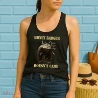 Honey Badger Adorable Animal Honey Badger DoesnT Care Women's Tank Top thumb 2