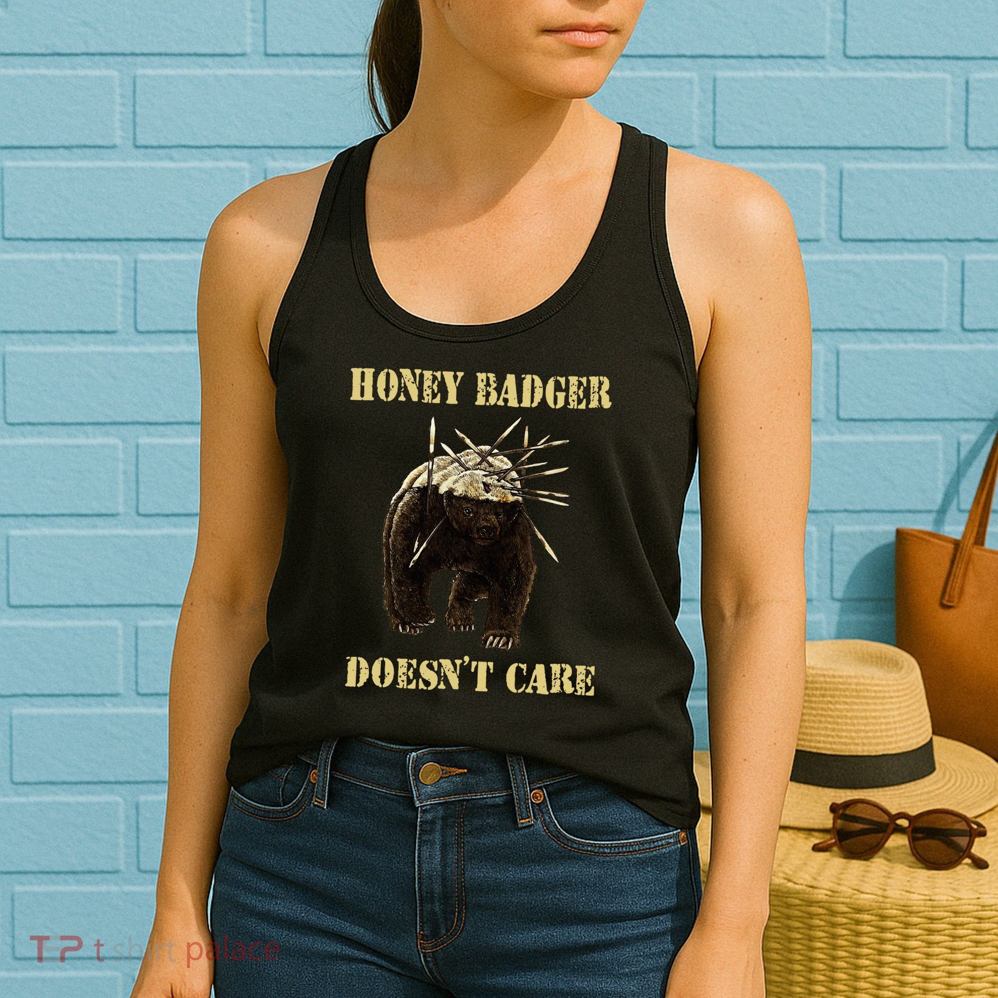 Honey Badger Adorable Animal Honey Badger DoesnT Care Women's Tank Top