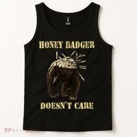 Honey Badger Adorable Animal Honey Badger DoesnT Care Tank Top thumb 2