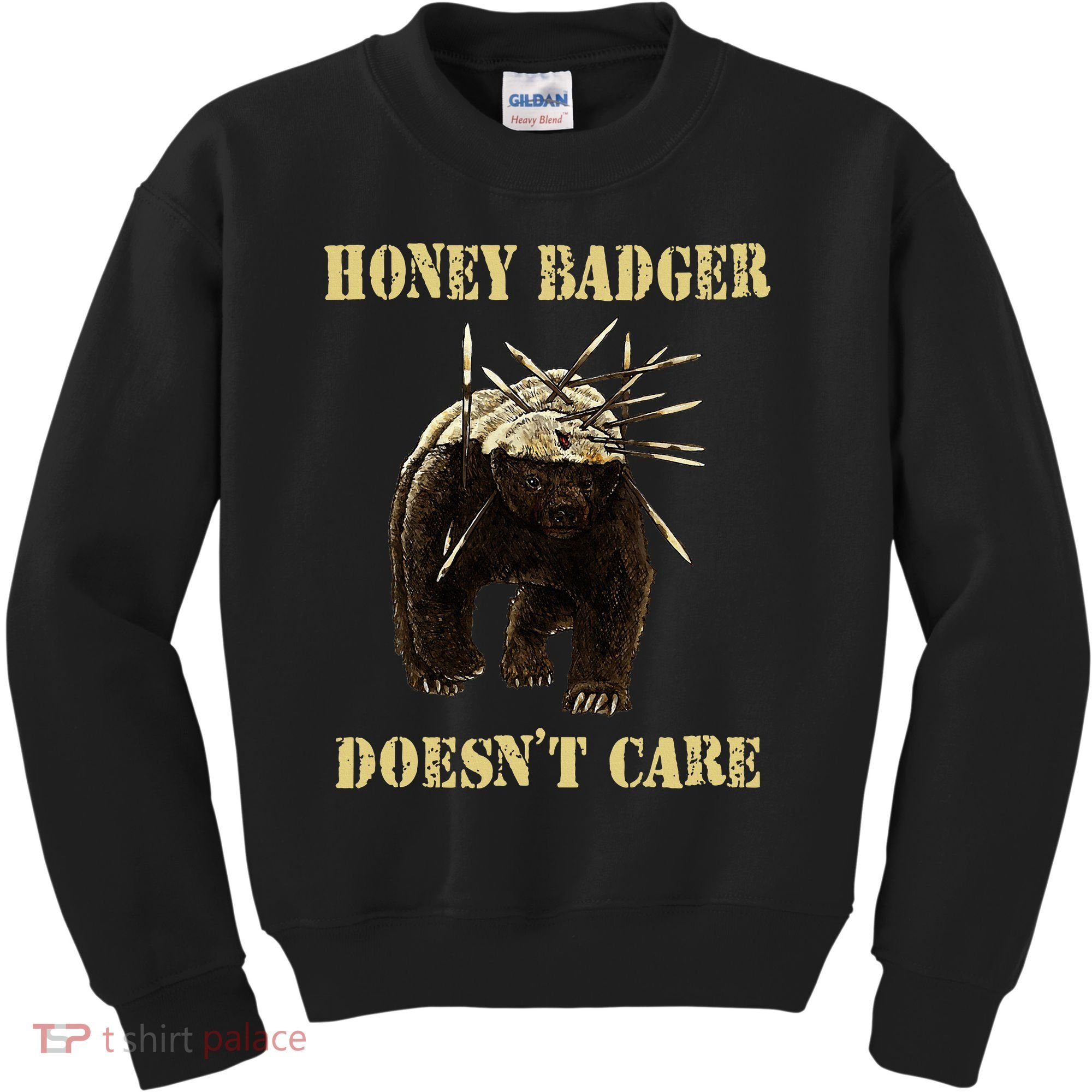 Honey Badger Adorable Animal Honey Badger DoesnT Care Kids Sweatshirt