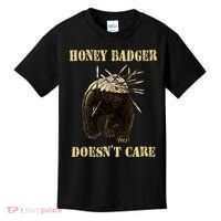 Honey Badger Adorable Animal Honey Badger DoesnT Care Kids T-Shirt thumb 0