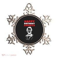 Happy Birthday America Abraham Lincoln Cool Gift Ornament thumb 0