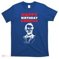 Happy Birthday America Abraham Lincoln Cool Gift T-Shirt thumb 0