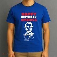 Happy Birthday America Abraham Lincoln Cool Gift T-Shirt thumb 3
