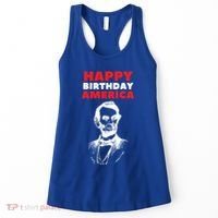 Happy Birthday America Abraham Lincoln Cool Gift Women's Tank Top thumb 0