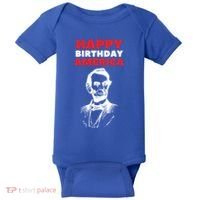 Happy Birthday America Abraham Lincoln Cool Gift Baby Bodysuit thumb 0