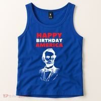 Happy Birthday America Abraham Lincoln Cool Gift Tank Top thumb 2