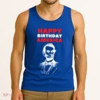 Happy Birthday America Abraham Lincoln Cool Gift Tank Top thumb 3