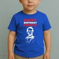 Happy Birthday America Abraham Lincoln Cool Gift Toddler T-Shirt thumb 2