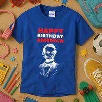 Happy Birthday America Abraham Lincoln Cool Gift Kids T-Shirt thumb 3