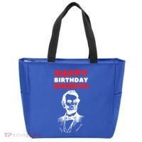 Happy Birthday America Abraham Lincoln Cool Gift Tote Bag thumb 0
