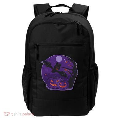 Halloween Bat and Pumpkins Backpack