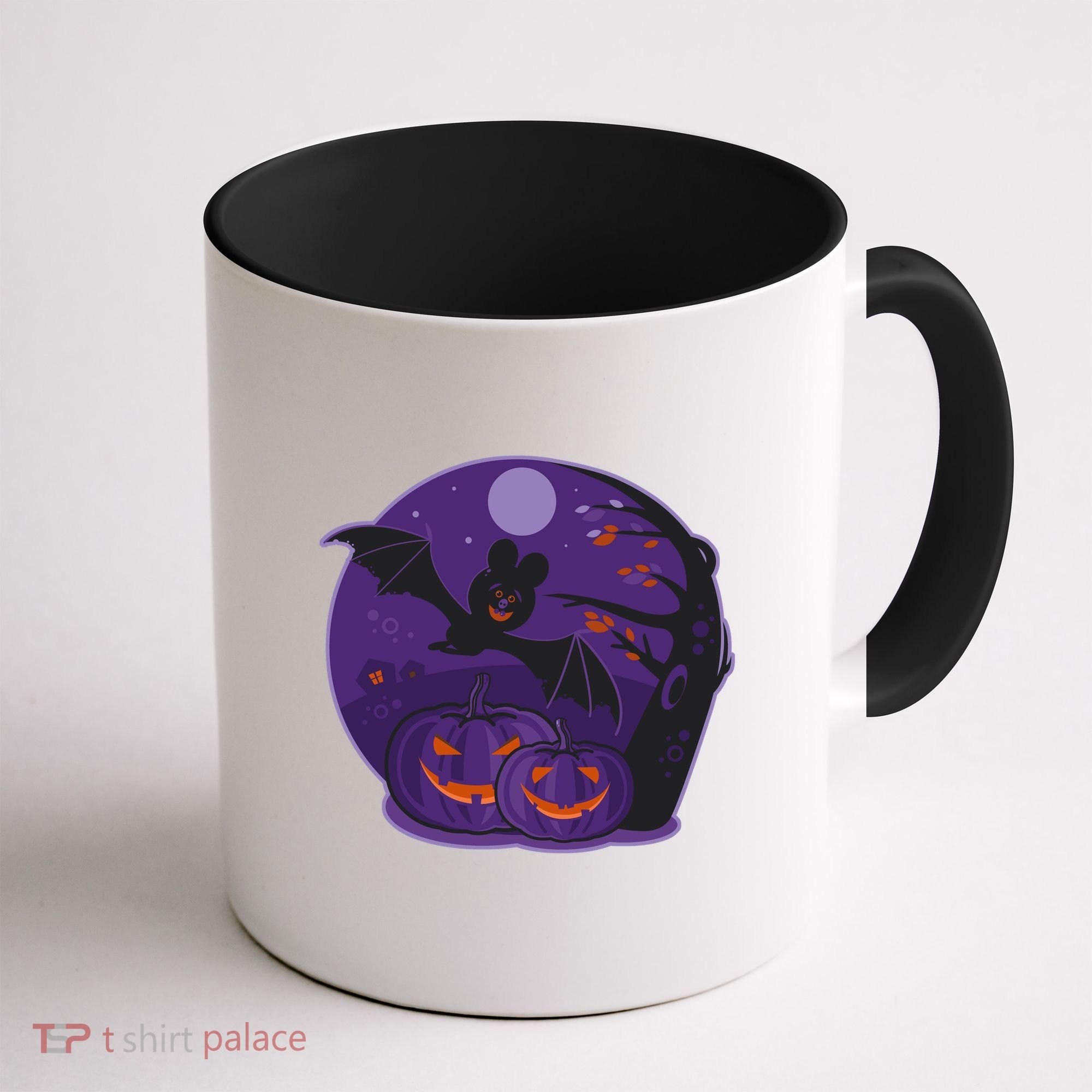 Halloween Bat and Pumpkins Coffee Mug