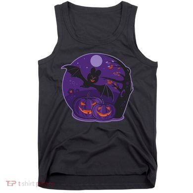 Halloween Bat and Pumpkins Tank Top