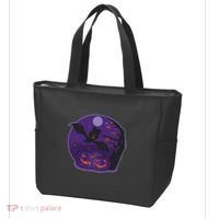 Halloween Bat and Pumpkins Tote Bag thumb 3