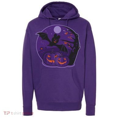 Halloween Bat and Pumpkins Hoodie