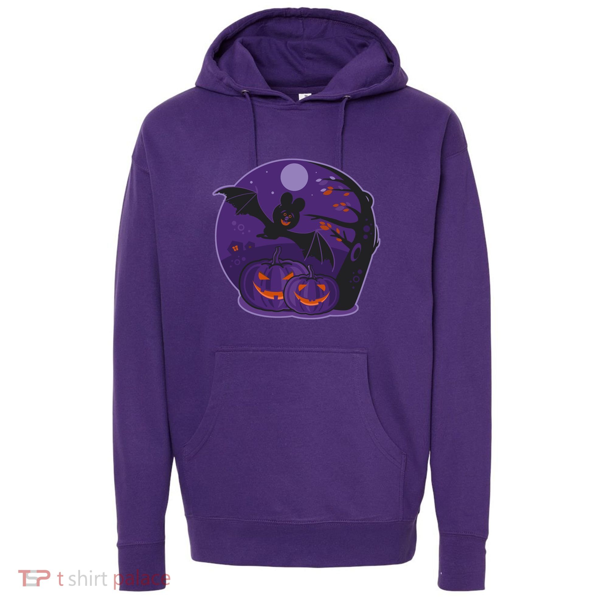 Halloween Bat and Pumpkins Hoodie