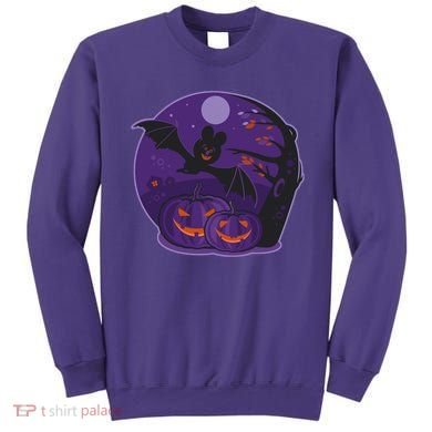 Halloween Bat and Pumpkins Sweatshirt