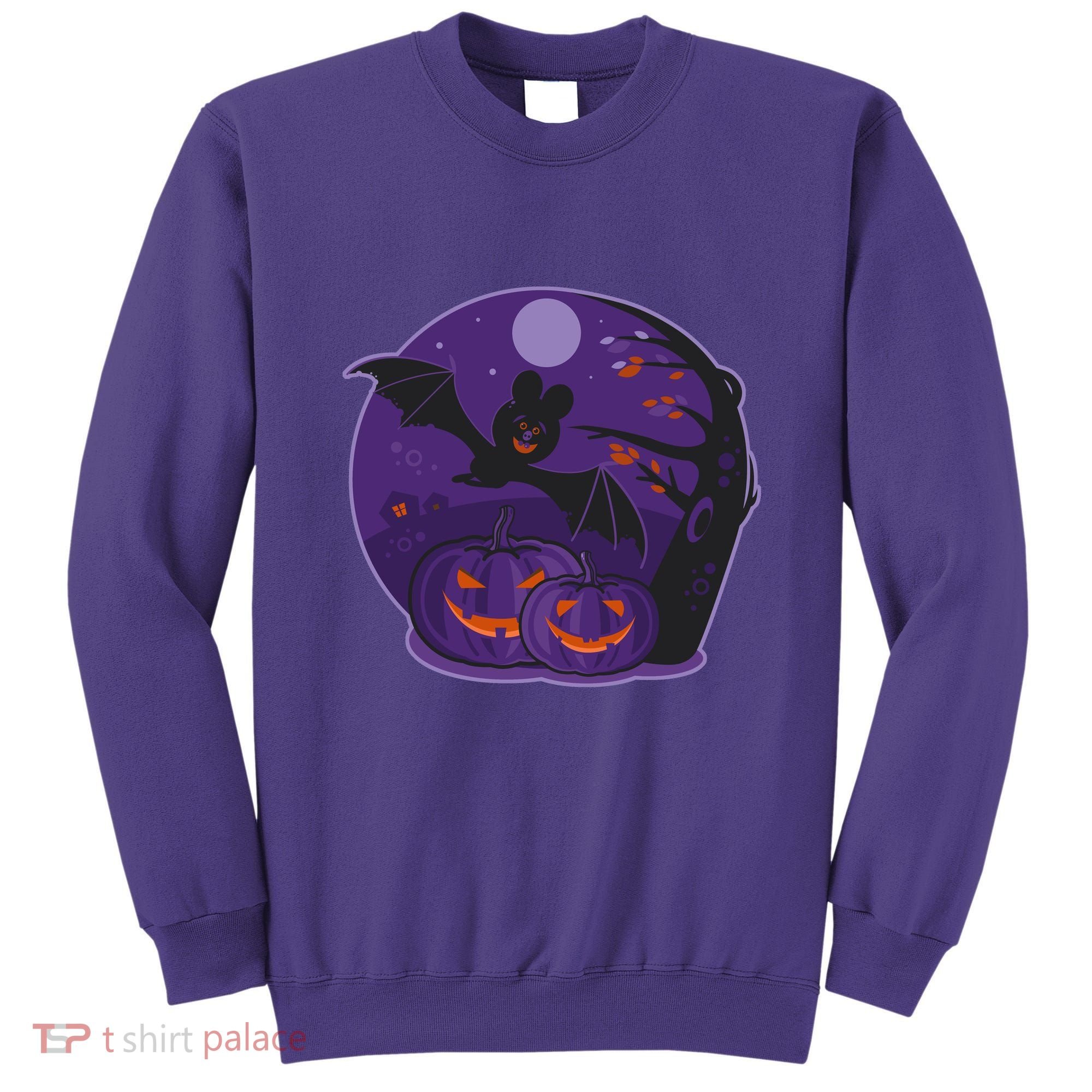 Halloween Bat and Pumpkins Sweatshirt