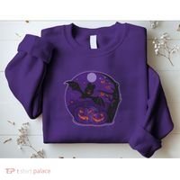 Halloween Bat and Pumpkins Sweatshirt thumb 2