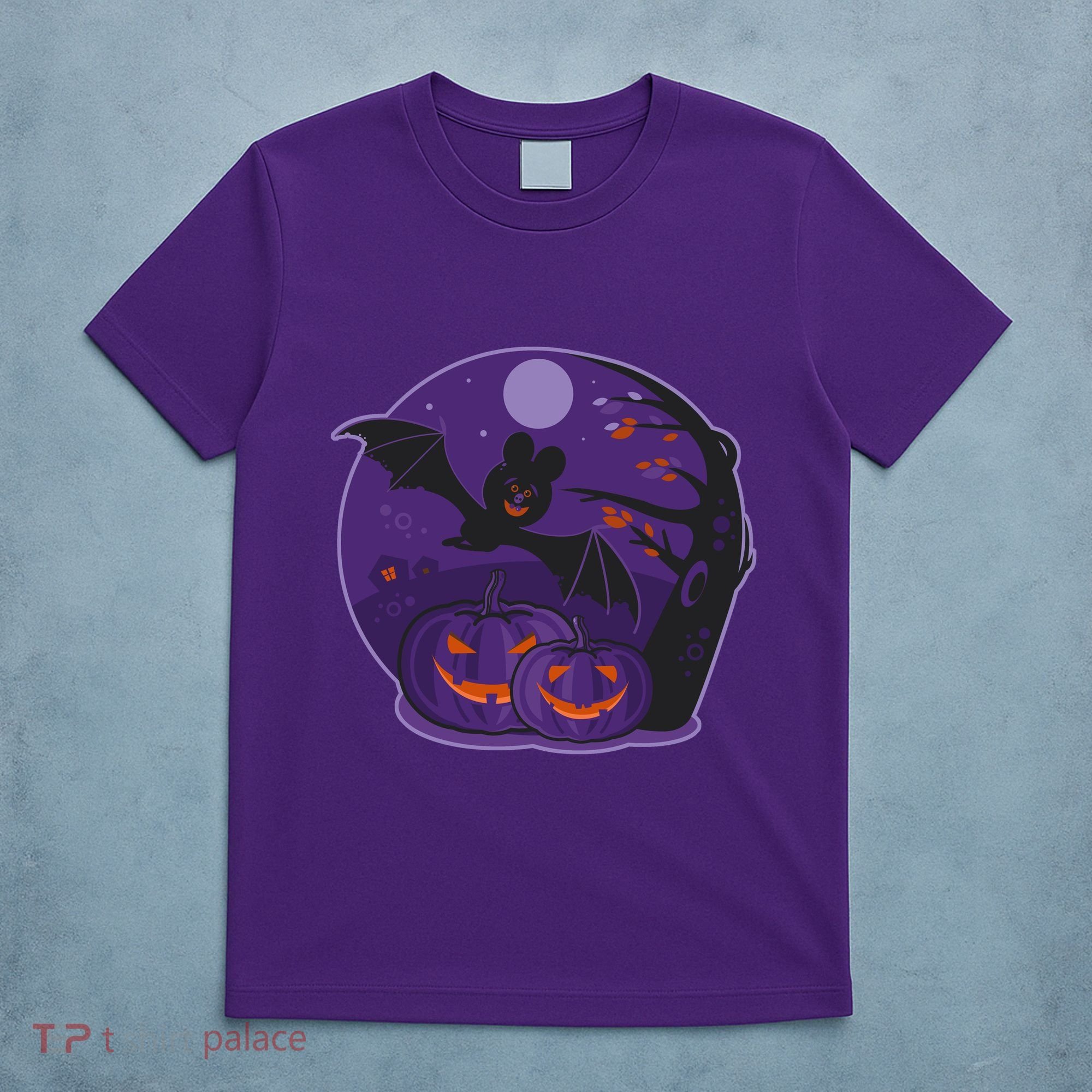 Halloween Bat and Pumpkins T-Shirt
