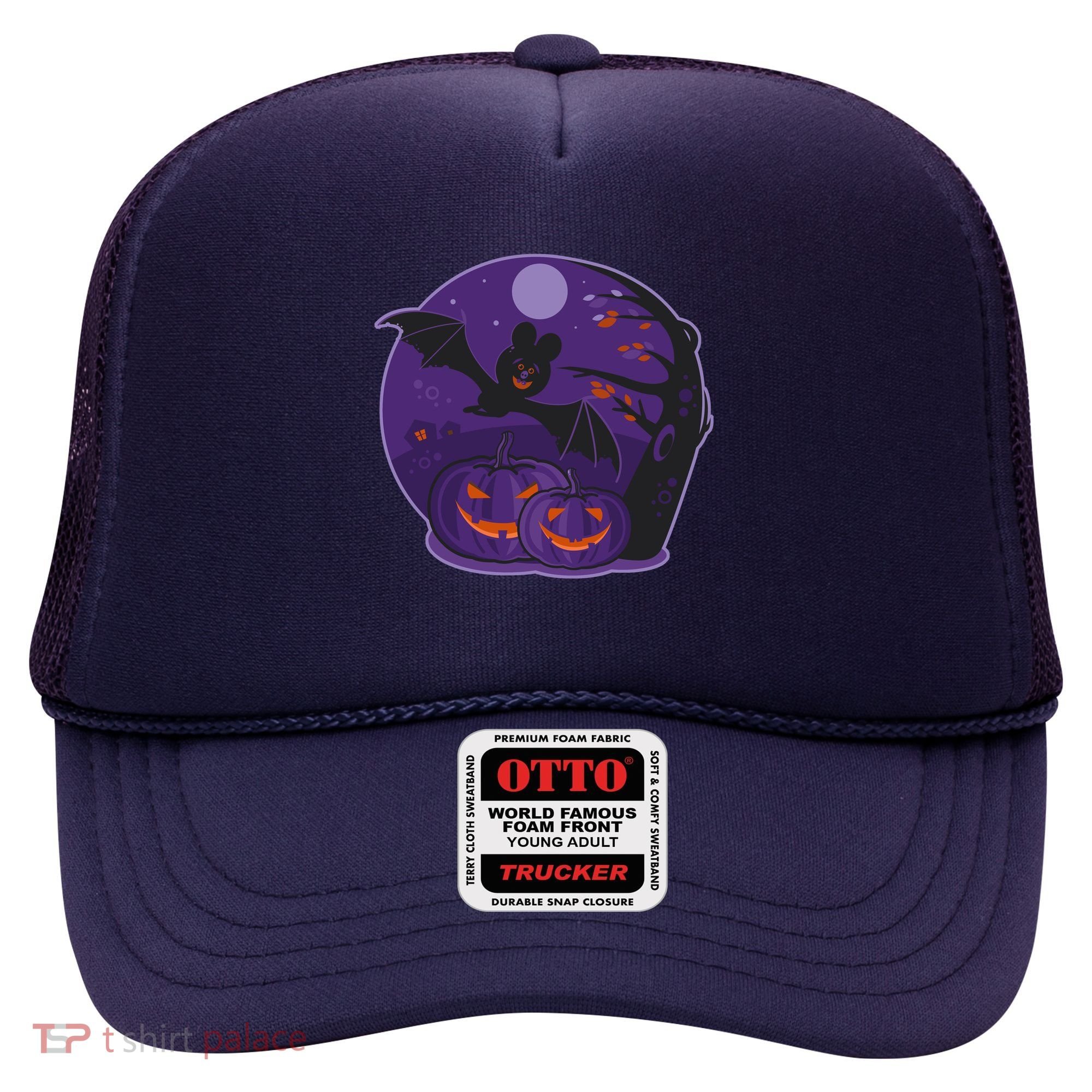 Halloween Bat and Pumpkins Hat