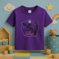 Halloween Bat and Pumpkins Toddler T-Shirt thumb 3