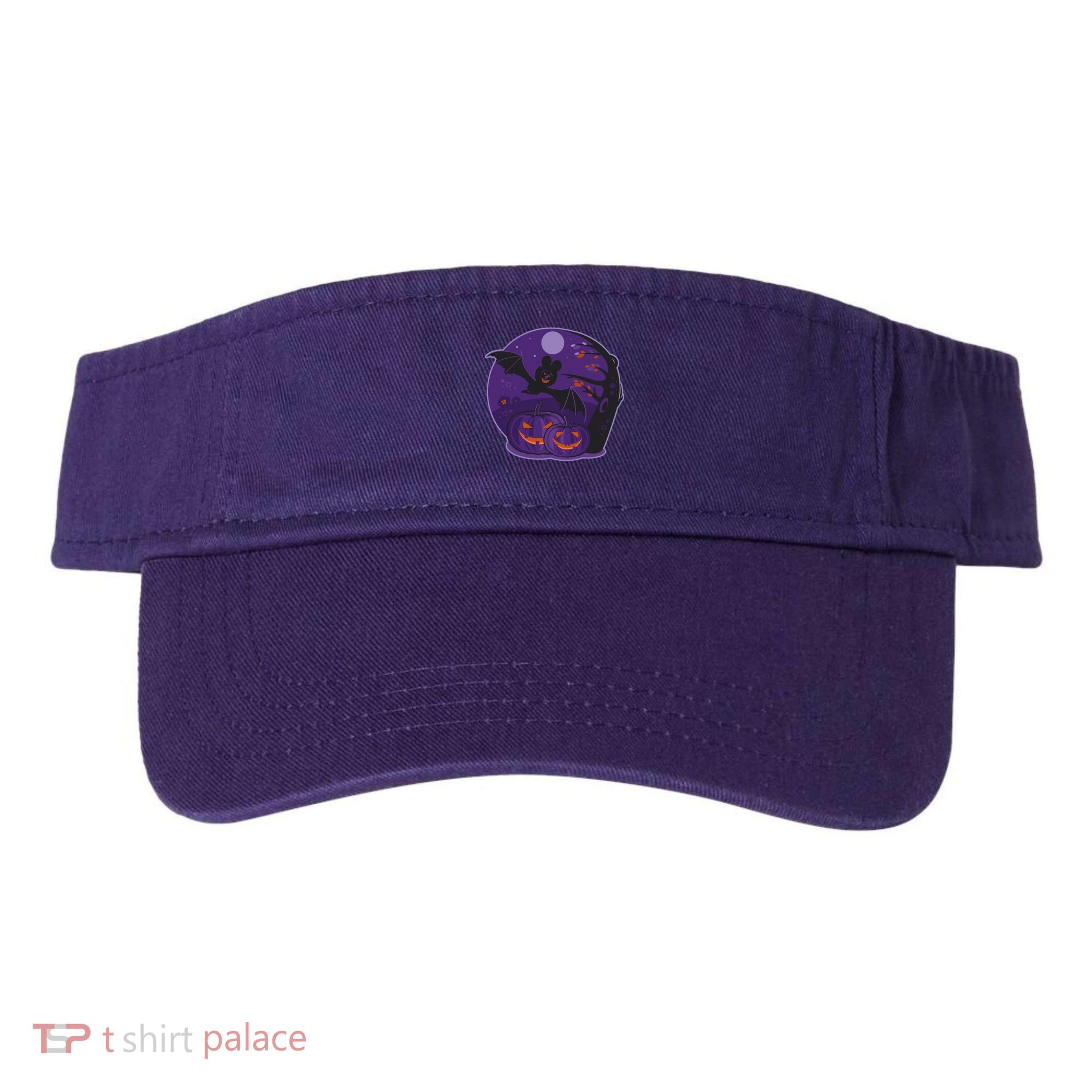 Halloween Bat and Pumpkins Visor