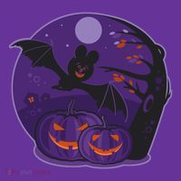 Halloween Bat and Pumpkins Kids T-Shirt thumb 4