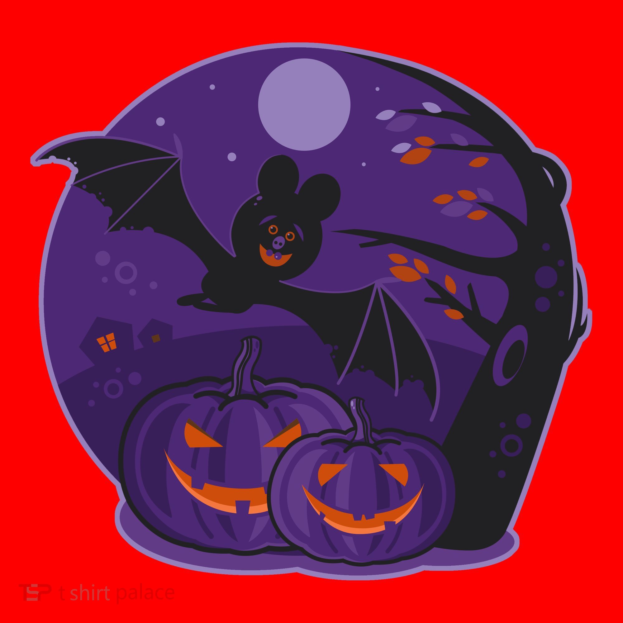 Halloween Bat and Pumpkins Santa Hat