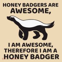 Honey Badgers Are Awesome Therefore I Am A Honey Badger Tote Bag thumb 4