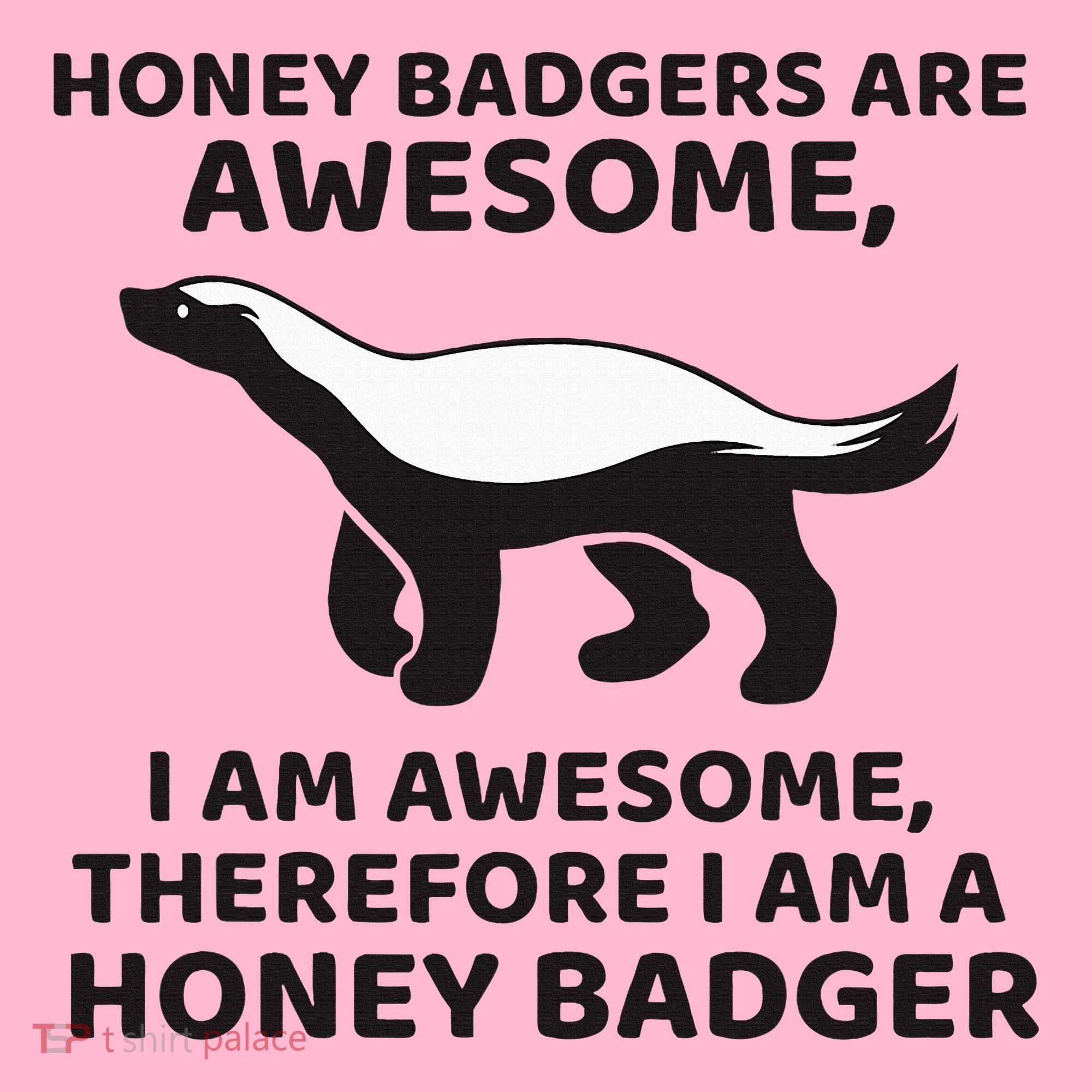 Honey Badgers Are Awesome Therefore I Am A Honey Badger Coaster