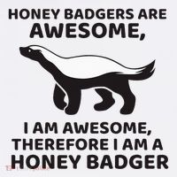 Honey Badgers Are Awesome Therefore I Am A Honey Badger Mousepad thumb 1