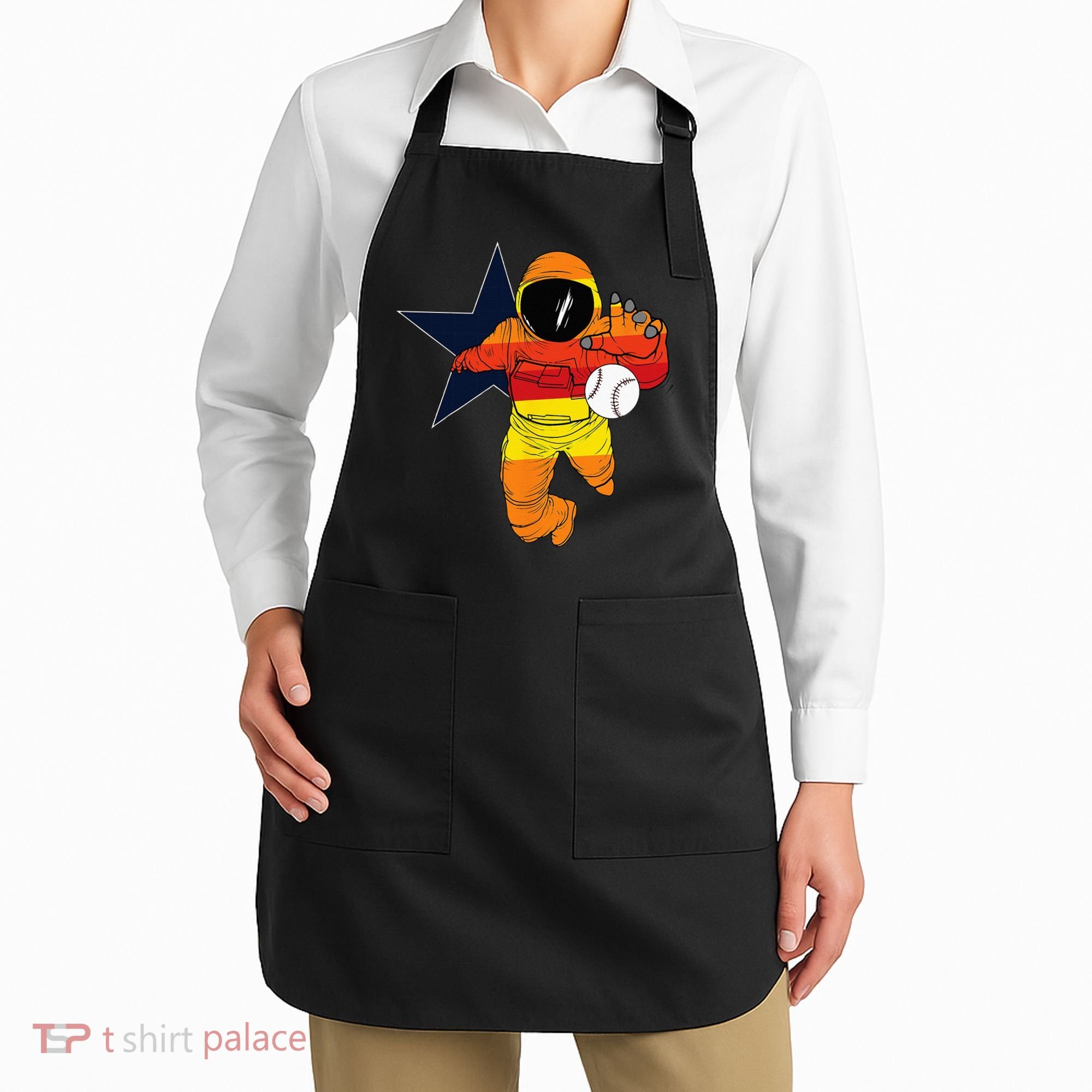 Houston Baseball Astronaut Space City Apron