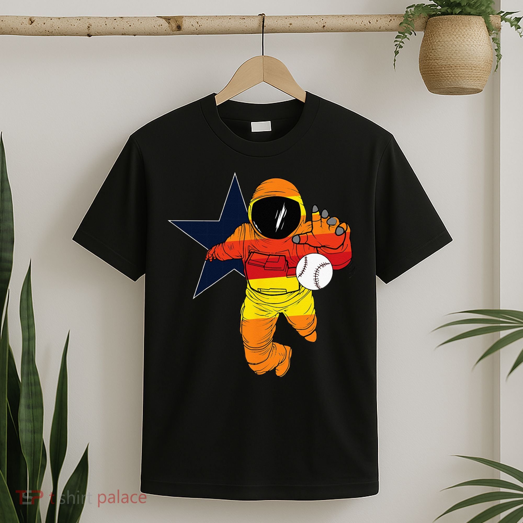 Houston Baseball Astronaut Space City T-Shirt