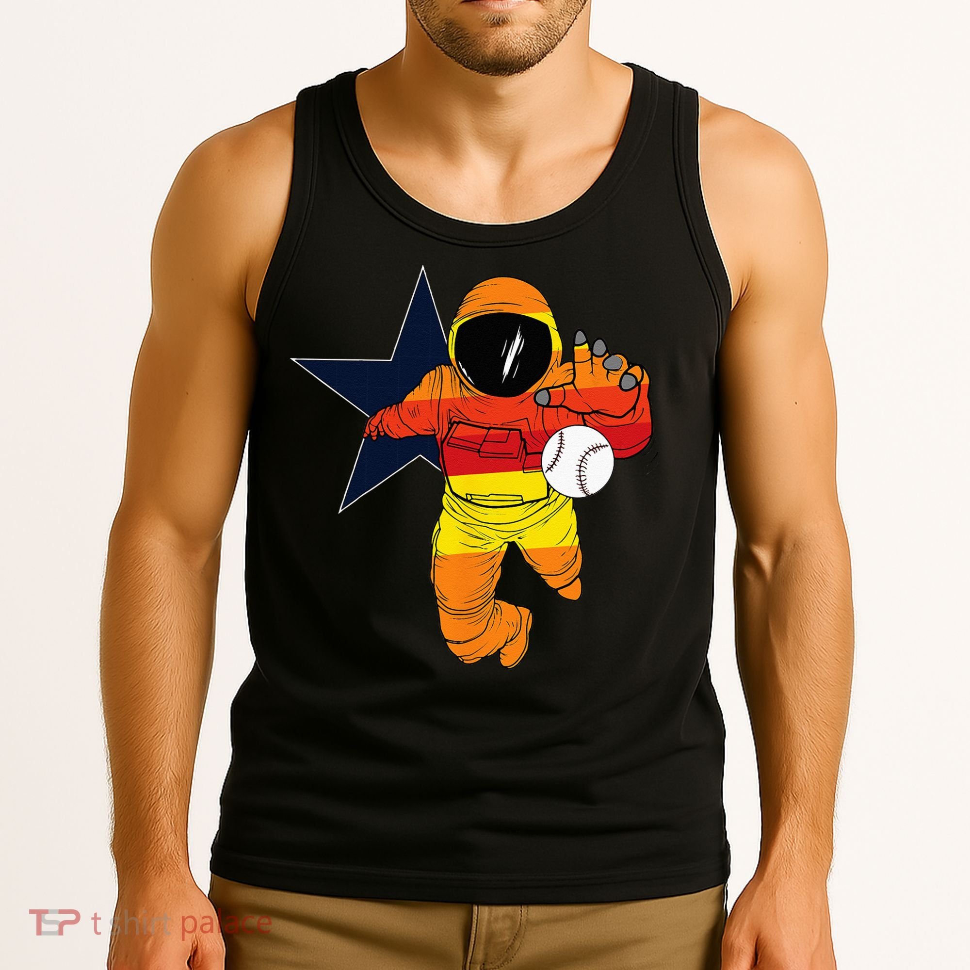 Houston Baseball Astronaut Space City Tank Top