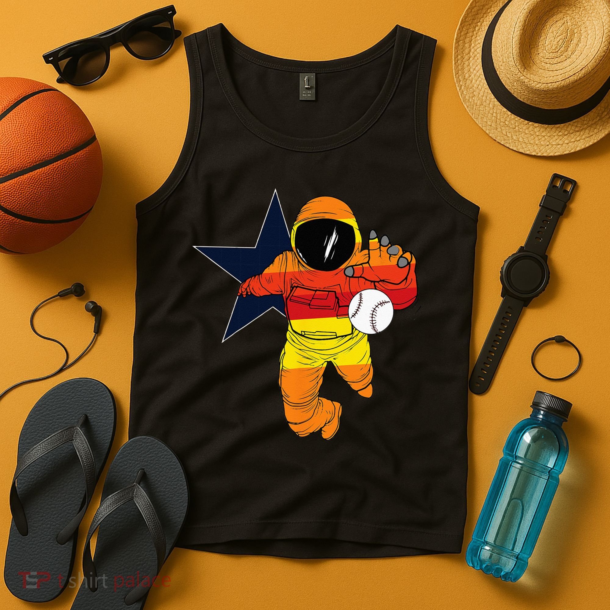 Houston Baseball Astronaut Space City Tank Top