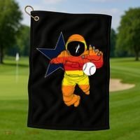 Houston Baseball Astronaut Space City Golf Towel thumb 1