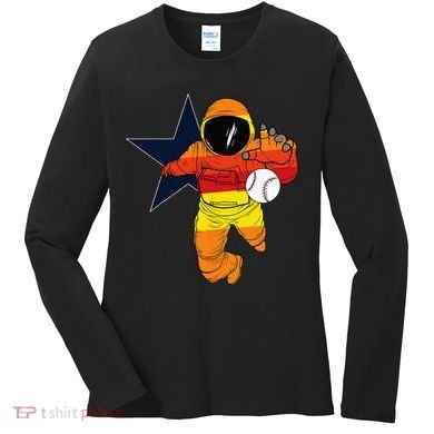 Houston Baseball Astronaut Space City Women's Long Sleeve Shirt